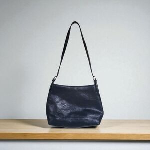 Wilsons Leather Pelle Studio Purse Black Zippered Adjustable Strap Shoulder Bag